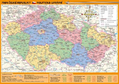 Mapa esk republiky - zempisn a politicko-sprvn - Pikola