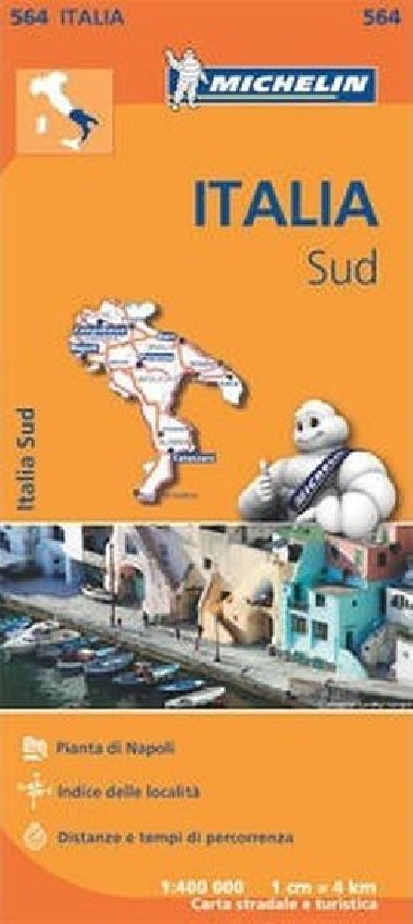 Italia Map Sud - 1:400 000 (564 Michelin) - neuveden