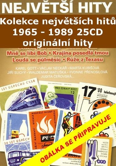 Nej esk hity CZ 1965-1989 - 25CD - neuveden