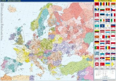 Evropa - nástěnná administrativní mapa - neuveden