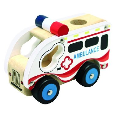 Dřevěné auto ambulance - neuveden