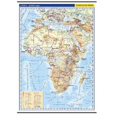 Afrika fyzická školní mapa