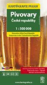 PIVOVARY ESK REPUBLIKY MAPA 1:500 000 + BROURA - 