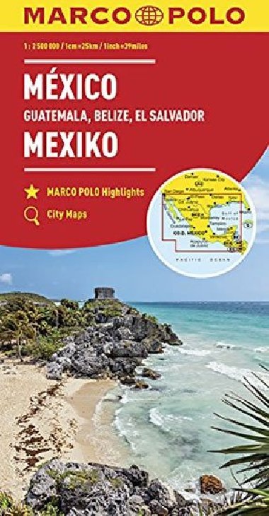 Mexiko, Guatemala. Belize, El Salvador  1:2,5 M - neuveden