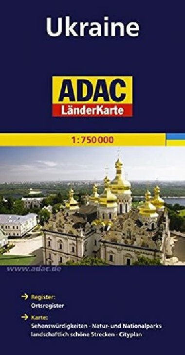 Ukrajina mapa 1:750 000 ADAC - ADAC