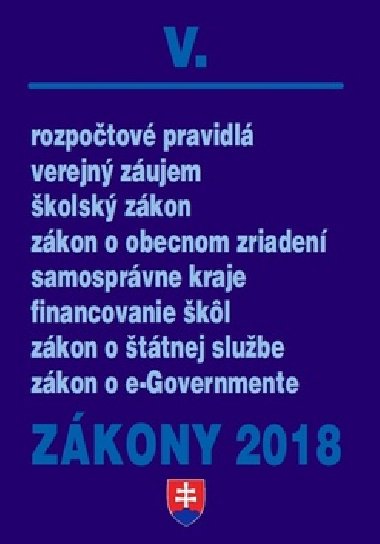 Zkony 2018 V. - 