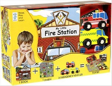 My Little Book about Fire Station (Book, Wooden Toy & 16-piece Puzzle) - neuveden