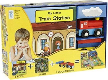 My Little Book about Trains (Book, Wooden Toy & 16-piece Puzzle) - neuveden