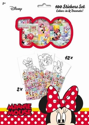 Minnie - 100 samolepek s omalovnkovmi listy - Walt Disney
