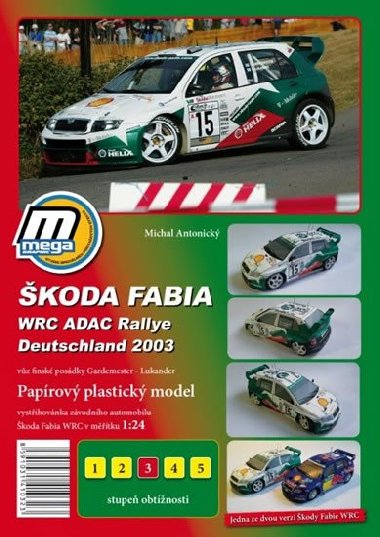 koda Fabia WRC ADAC Rallie Deutschland 2003/paprov model - Antonick Michal