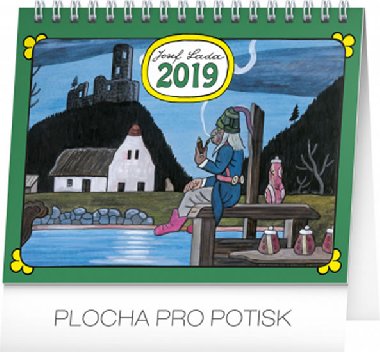 Kalend stoln 2019  - Josef Lada - Vodnk, 16,5 x 13 cm - Presco