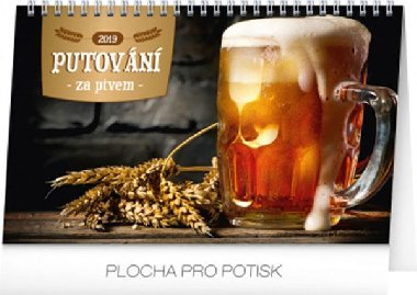Kalend stoln 2019  - Putovn za pivem, 23,1 x 14,5 cm - Presco
