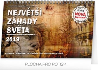 Kalend stoln 2019  - Nejvt zhady svta, 23,1 x 14,5 cm - Presco