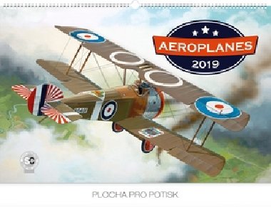 Kalend nstnn 2019 - Aeroplanes - Jaroslav Velc, 62 x 42 cm - Jaroslav Velc