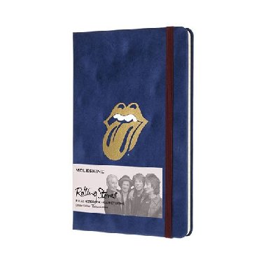 Moleskine: Rolling Stones zpisnk L Flock/linkovan - neuveden
