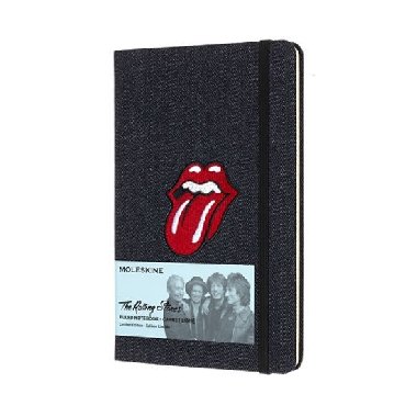 Moleskine: Rolling Stones zpisnk L Denim/linkovan - neuveden