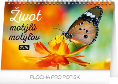 Kalend stoln 2019  - ivot motl - motlov CZ/SK, 23,1 x 14,5 cm - Presco