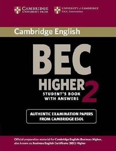 Cambridge BEC Higher 2 Students Book with Answers - kolektiv autor