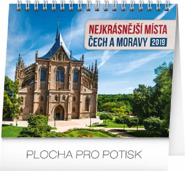 Kalend stoln 2019  - Nejkrsnj msta ech a Moravy, 16,5 x 13 cm - Presco