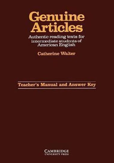 Genuine Articles: Teachers Manual and Answer Key - Walter Catherine