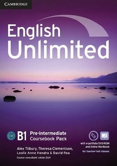 English Unlimited B1: Pre-intermediate Coursebook with e-Portfolio and Online Workbook Pack - Tilbury Alex