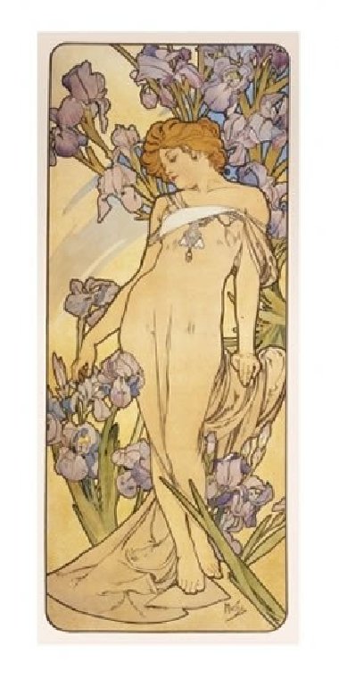 Pohled Alfons Mucha - Iris, dlouh - neuveden