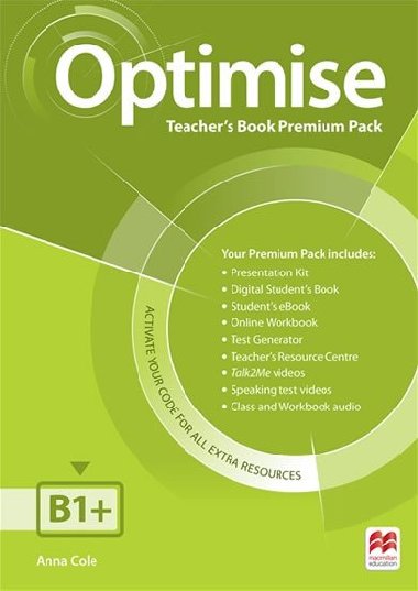 Optimise B1+: Teachers Book Premium Pack - Cole Anna