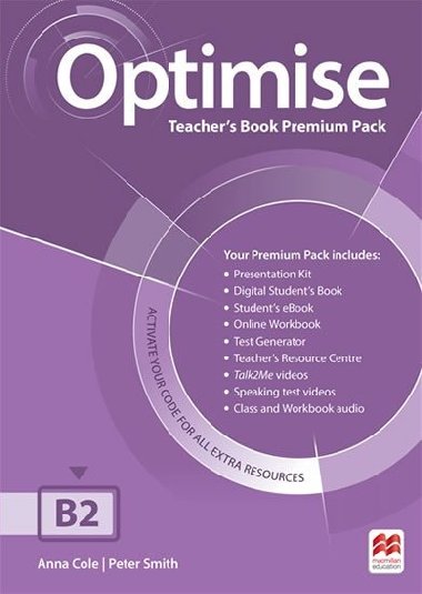 Optimise B2: Teachers Book Premium Pack - Cole Anna