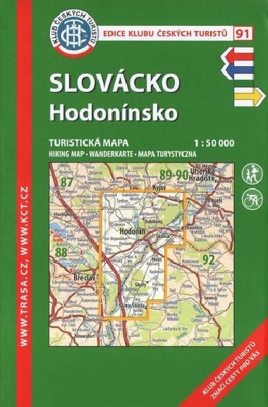 Slovcko Hodonnsko - mapa KT 1:50 000 slo 91 - Klub eskch Turist