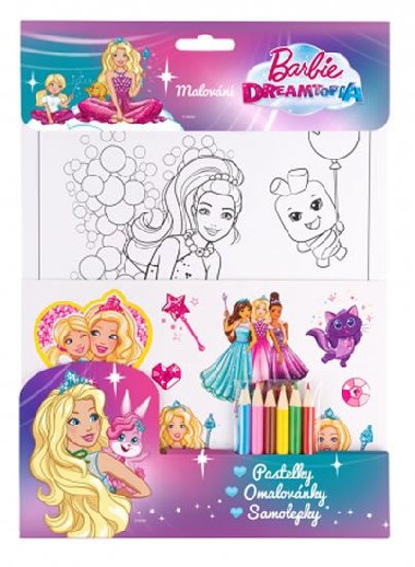 Barbie Dreamtopia set - fialov, pastelky - neuveden