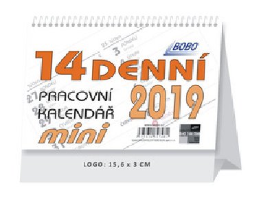 trnctidenn pracovn kalend 2019 mini - stoln kalend - Bobo blok