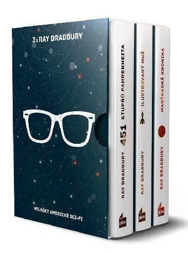Ray Bradbury BOX (451 stup Fahrenheita, Ilustrovan mu, Maransk kronika) - Ray Bradbury