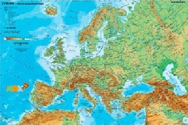 Evropa fyzick - politick - mapa A3 - Stiefel Eurocard
