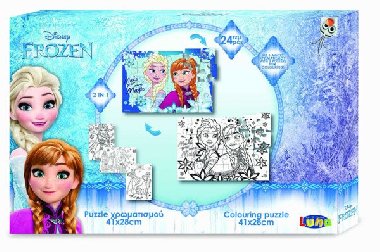 Vybarvujc puzzle Frozen, 41 x 28 cm (24 Pcs.) - neuveden