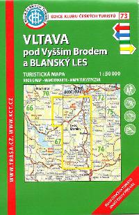 Vltava pod Vym Brodem a Blansk les - mapa KT 1:50 000 slo 73 - Klub eskch Turist