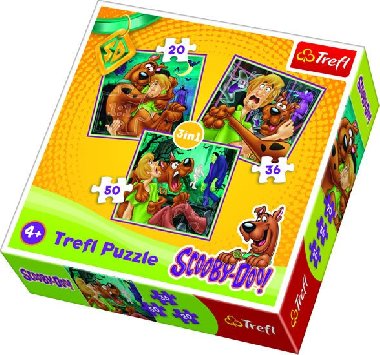 Scooby Doo - Pozor, pera!: Puzzle 3v1 (20,36,50 dlk) - neuveden