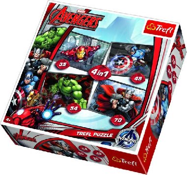 Avengers: Puzzle 4v1 (35,48,54,70 dlk) - neuveden