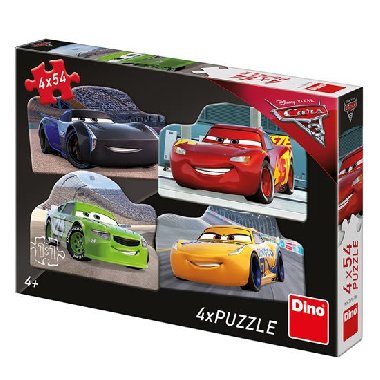 Auta 3 - Rivalov: puzzle 4x54 dlk - Dino Toys