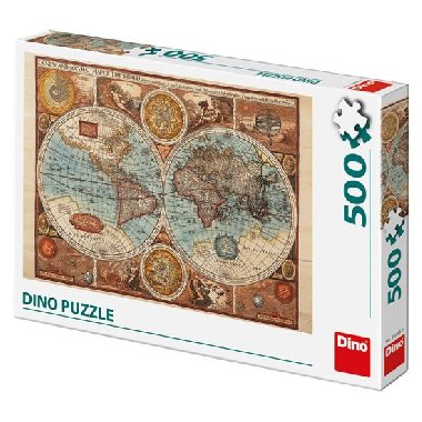 Mapa světa historická: puzzle 500 dílků - neuveden