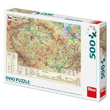 Mapa České republiky: puzzle 500 dílků - neuveden