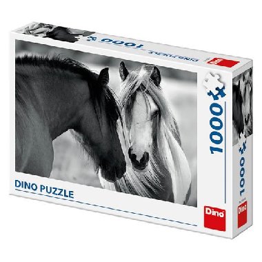 Koně - černobílí: puzzle 1000 dílků - neuveden