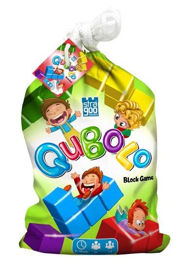 Qubolo - Společenská hra s dřevěnými kostkami v látkovém pytlíčku STRAGOO - neuveden