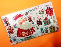 Pohled s drkem: astn a vesel Santa s purpurou - Postcard