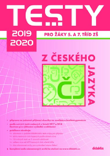 Testy 2019 - 2020 z eskho jazyka pro ky 5. a 7. td Z - Didaktis