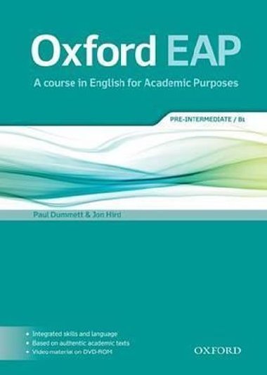 Oxford English for Academic Purposes B1 Students Book + DVD-ROM Pack - Dummett Paul