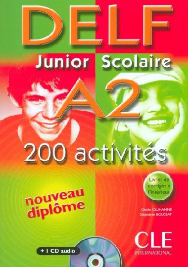 Delf Junior Scomaire A2 livre + corriges + CD - Jouhanne Cecile