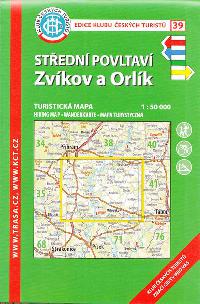 Stedn Povltav Zvkov a Orlk - mapa KT 1:50 000 slo 39 - 7. vydn 2018 - Klub eskch Turist