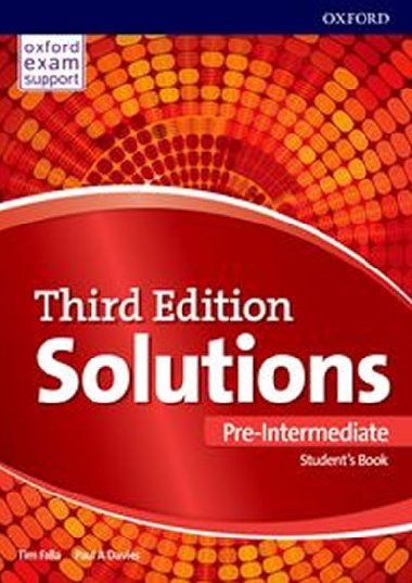 Solutions 3rd Edition Pre-intermediate Students Book International Edition Leading the way to success - Davies Paul