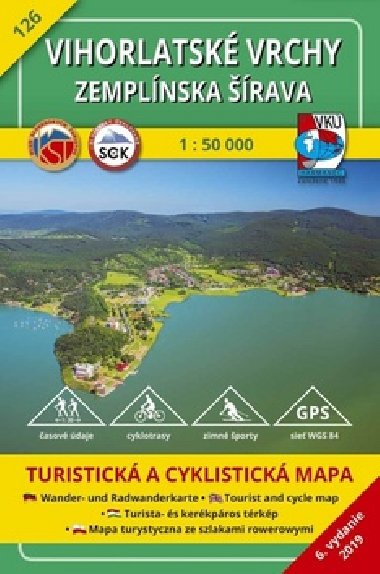 Vihorlatsk vrchy - Zemplnska rava mapa VK 1:50 000 slo 126 - VK Harmanec