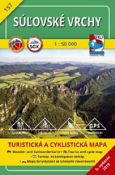 Sovsk vrchy 1:50 000 - turistick a cyklistick mapa VK slo 157 - VK Harmanec